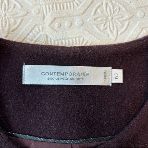 Contemporaine Simons Wool Blend Sleeveless Midi Vest Sz S EUC - Picture 5 of 16